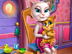 My Talking Angela online games, talking cat Angela game free