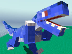 Blocky dino park raptor attack game play free online