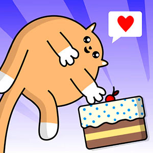 Katzen lieben Kuchen