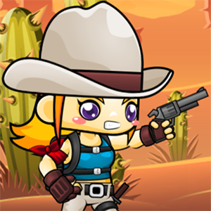Cowgirl schießt Zombies