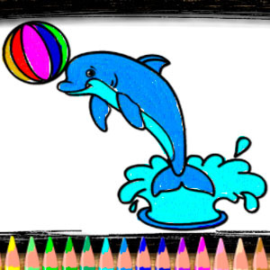 Dolphin Coloring Book