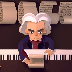 Doodle Ludwig Van Beethoven 245e anniversaire