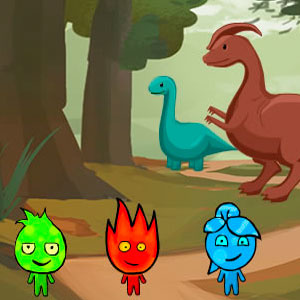 Jogue Dinossauros de fogo e água jogo online grátis