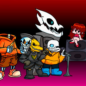 FNF: Desconfiado vs Sans, Papiro y Alphys