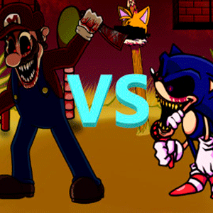 FNF: Mario.EXE vs Sonic.EXE (É um eu x muito lento)