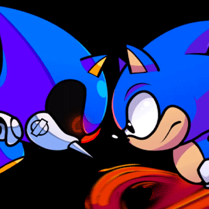 FNF gegen Sonic CD (gegen Metal Sonic)