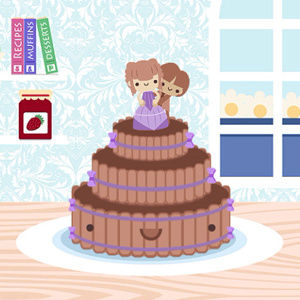 Gâteau de mariage Kawaii