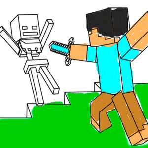 Livre de coloriage Minecraft