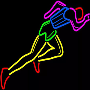 Neonowy biegacz pustki