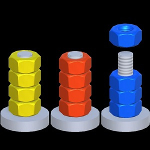 Nuts Puzzle: Sortuj według koloru