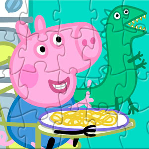 Peppa Cochon Puzzle Jorge Et Dragon