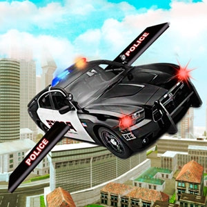 Simulador de coche volador de la policía