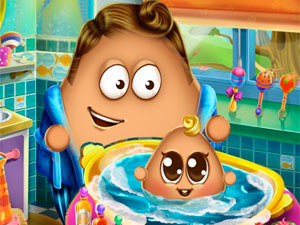Pou Has a Baby Funny Pou Baby Caring Games 