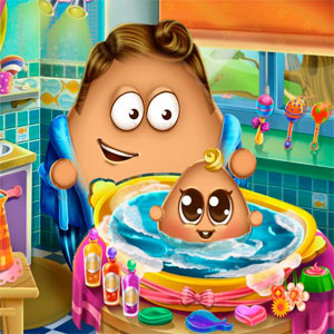 Pou Baby Waschen