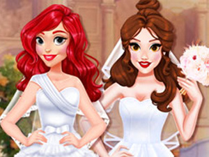 open lace back dress Princess Wedding Dress Up - Girl Fashion Games