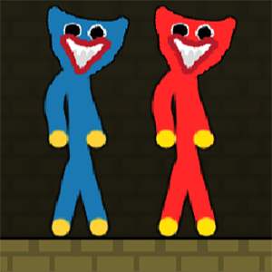 Vermelho e Azul Stickman Huggy