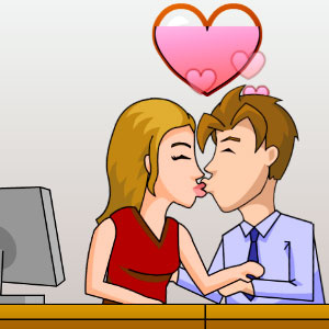 S’embrasser au bureau secret