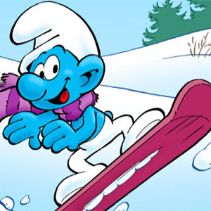 Schlümpfe 'Snowboard