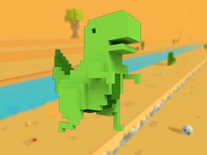 Play T-Rex Run 3D Google game free online