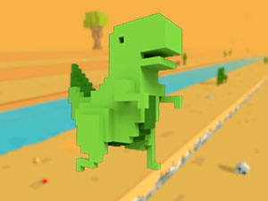 Jogue T-Rex executar 3D Google jogo online grátis