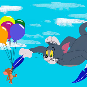 Tom und Jerry Freefalling Tom