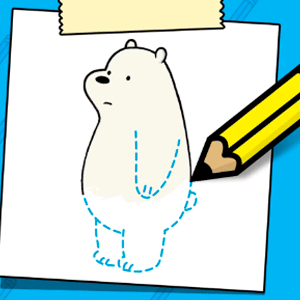 Nós Ursos Nus: Como Desenhar Urso de Gelo